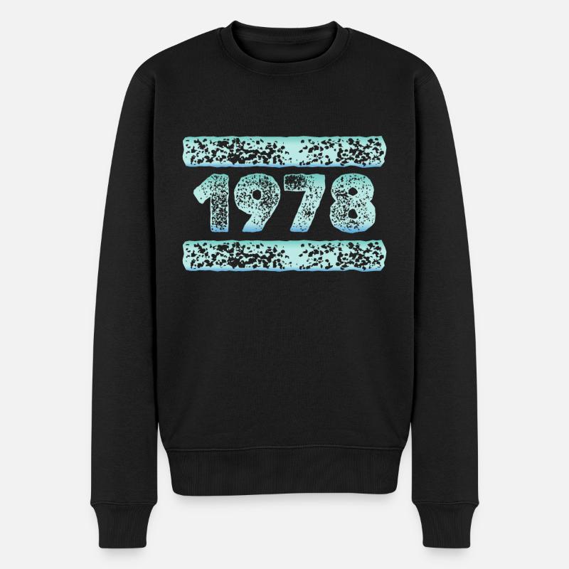 1978 - Männer Premium Bio Pullover - Schwarz