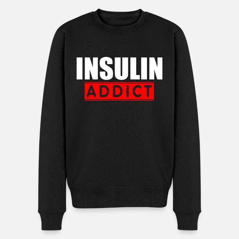 Insulinotoxicomane - Pull Premium bio Homme - noir