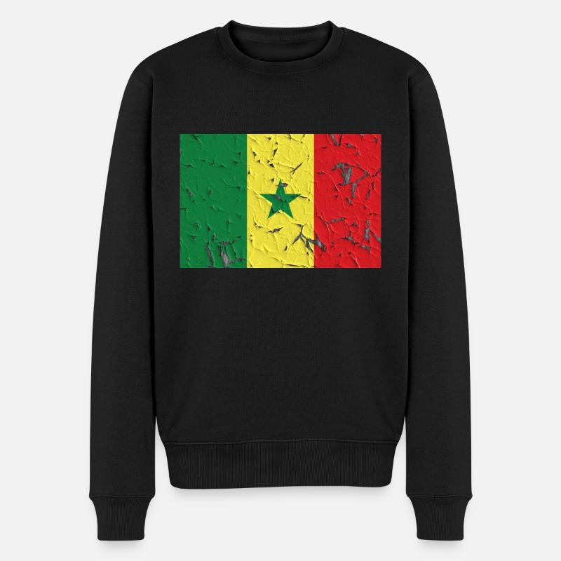 Sénégal Sénégal - Pull Premium bio Homme - noir