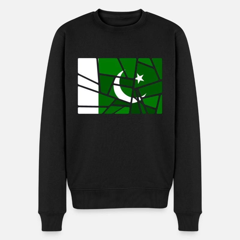 Pakistan Pakistan - Männer Premium Bio Pullover - Schwarz