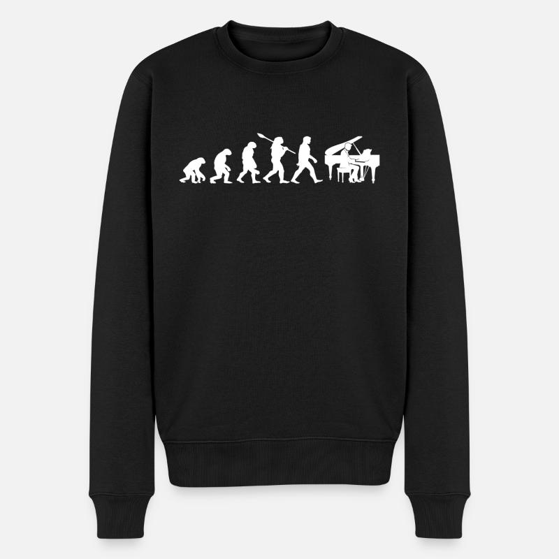 Evolution Pianiste - Pull Premium bio Homme - noir
