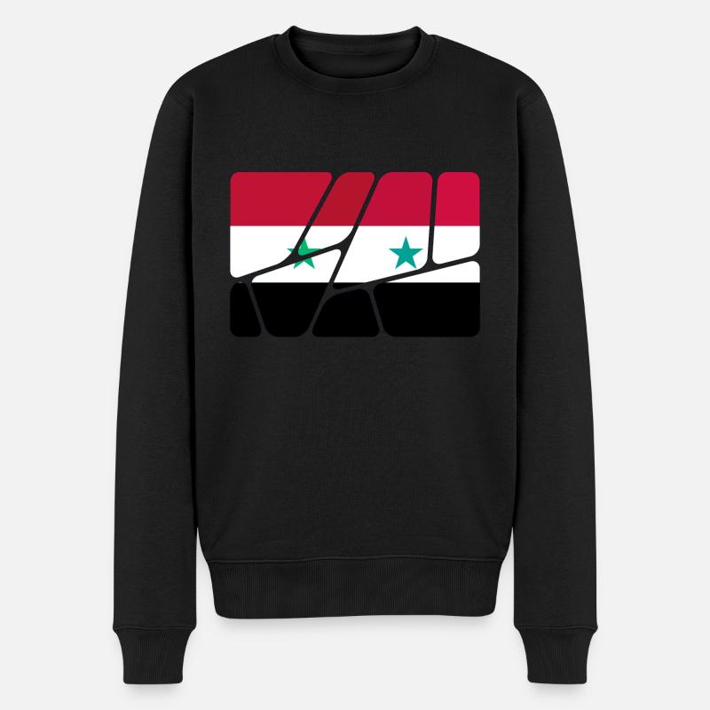 Syrien Syrien - Männer Premium Bio Pullover - Schwarz