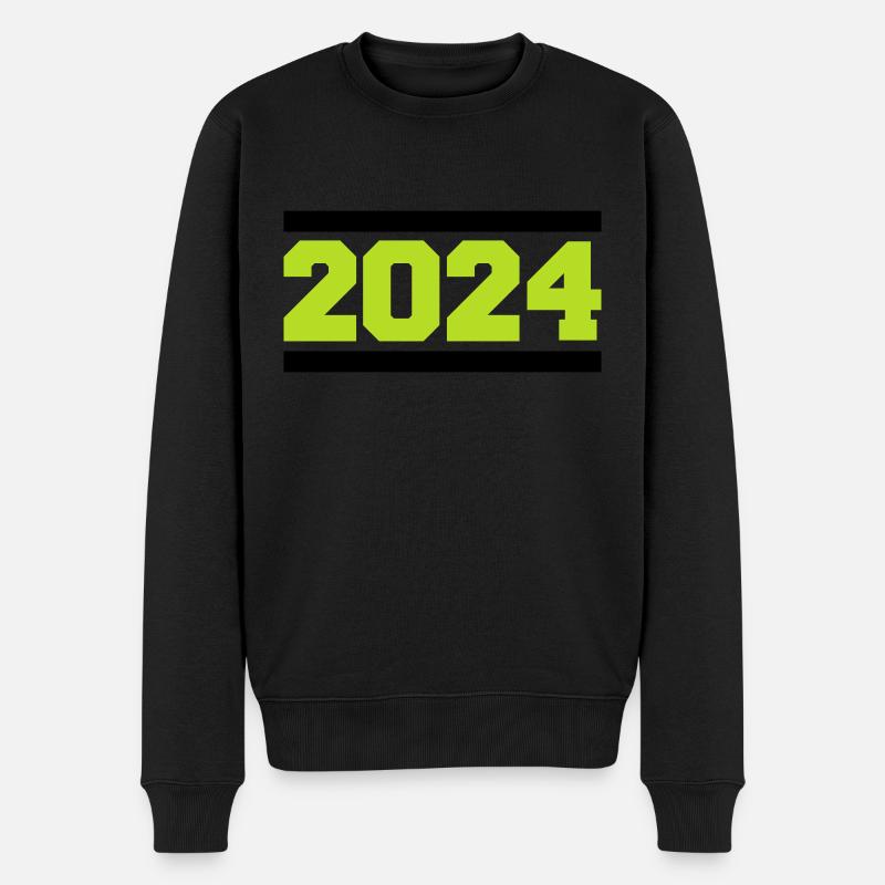 2024 - Männer Premium Bio Pullover - Schwarz