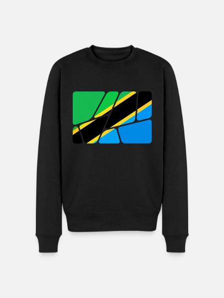 Tanzania Tanzania - Mannen Premium Bio sweater - zwart