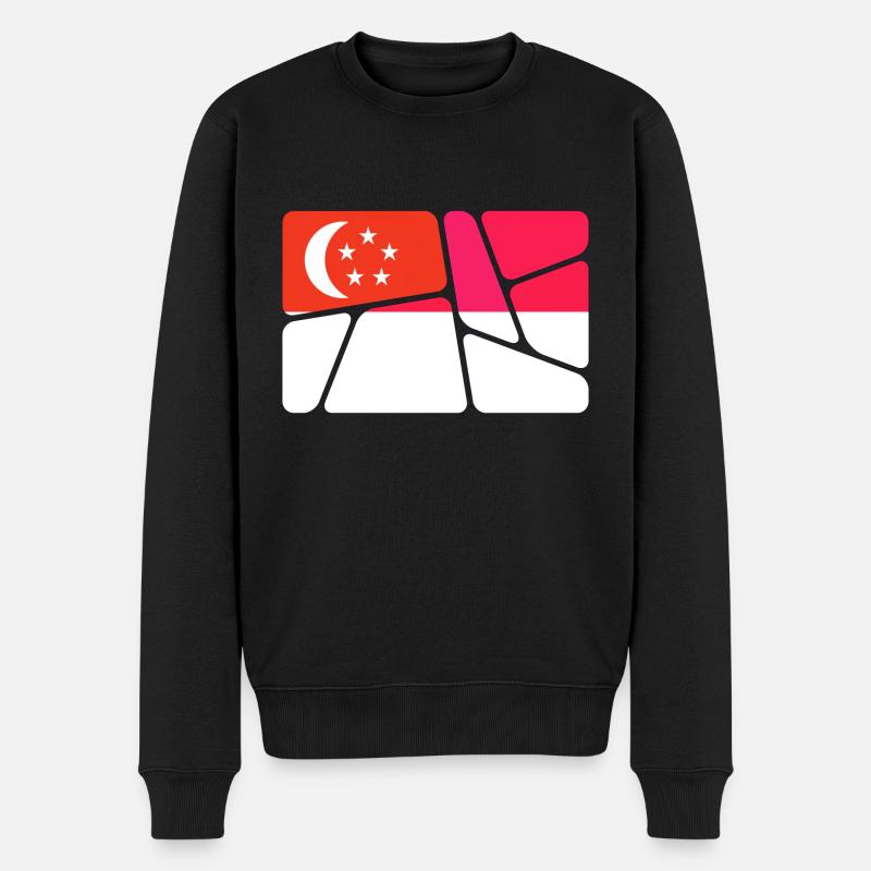 Singapur Singapur - Männer Premium Bio Pullover - Schwarz