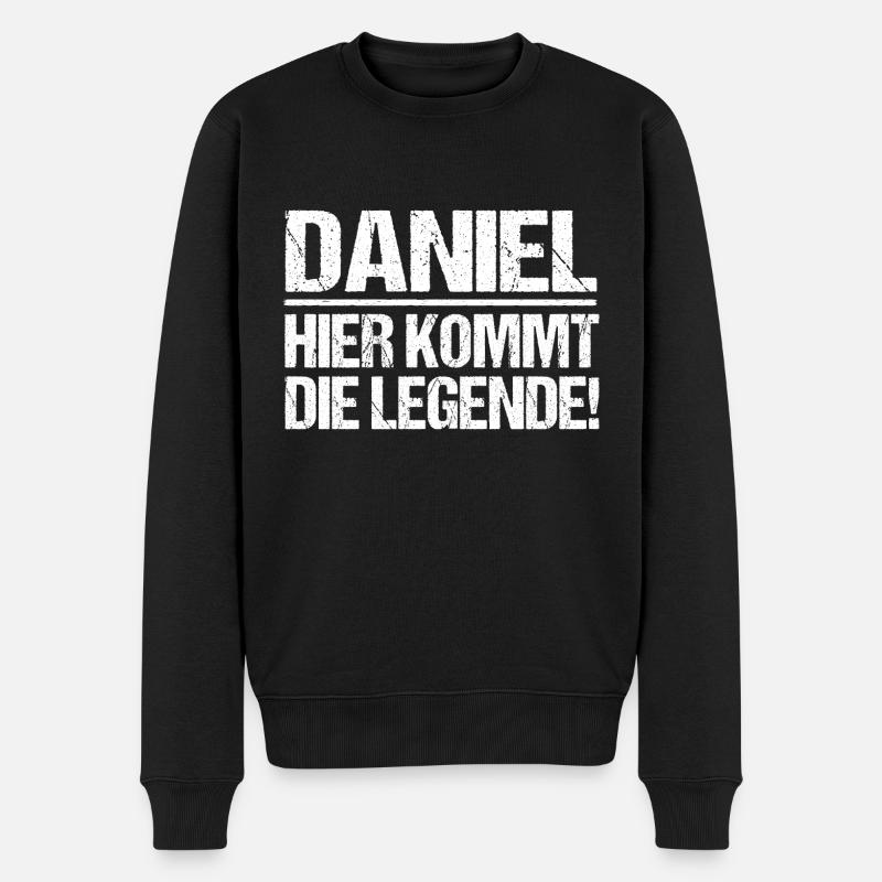 Vorname Daniel - Männer Premium Bio Pullover - Schwarz