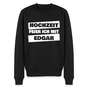 Edgar as a bachelor party - Men's Premium Organic Jumper - black - Front - Nico (187cm)