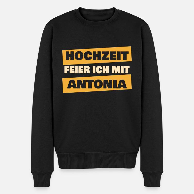 Antonia - Männer Premium Bio Pullover - Schwarz