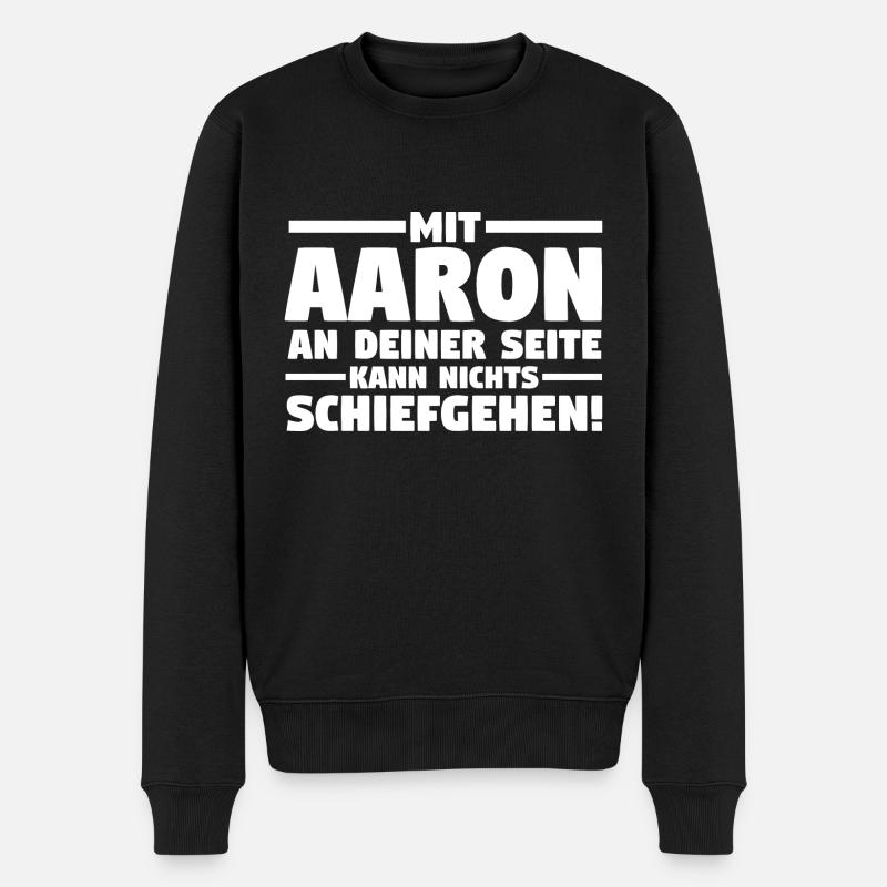 Prénom Aaron - Pull Premium bio Homme - noir