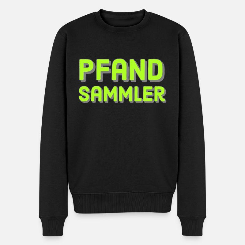 Pfandsammler - Männer Premium Bio Pullover - Schwarz