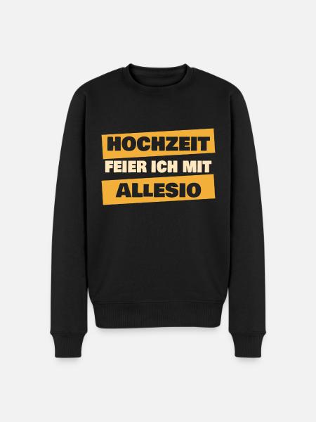 Gift for Allesio - Men's Premium Organic Jumper - black