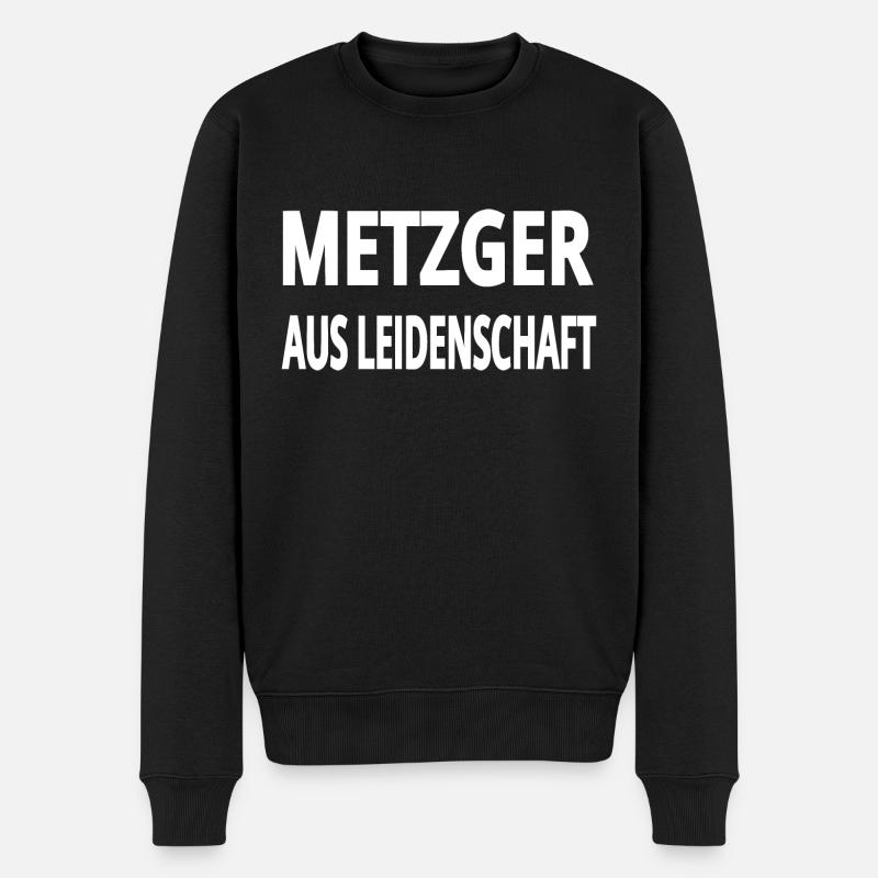 Metzger - Männer Premium Bio Pullover - Schwarz
