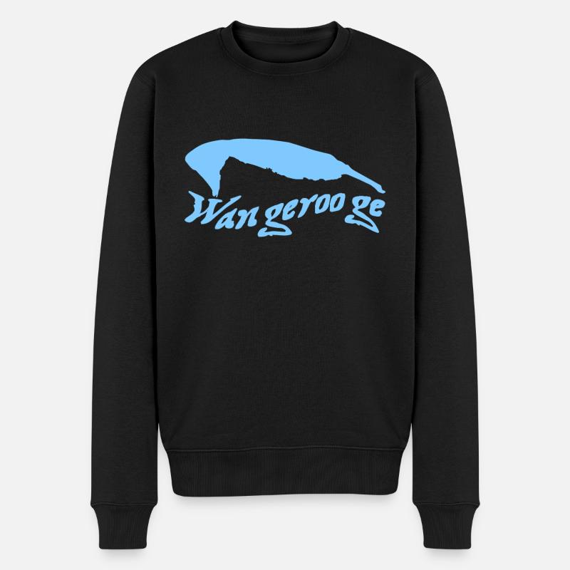 Wangerooge Tattoo - Männer Premium Bio Pullover - Schwarz