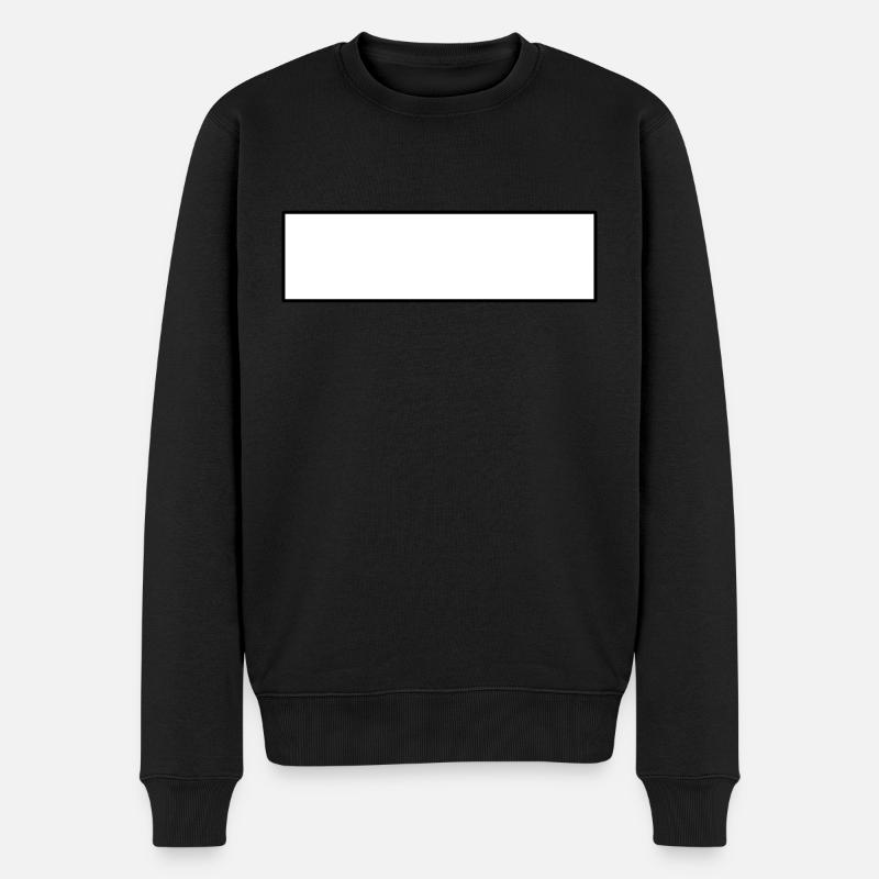 Barre blanche rectangle bouclier blanc - Pull Premium bio Homme - noir