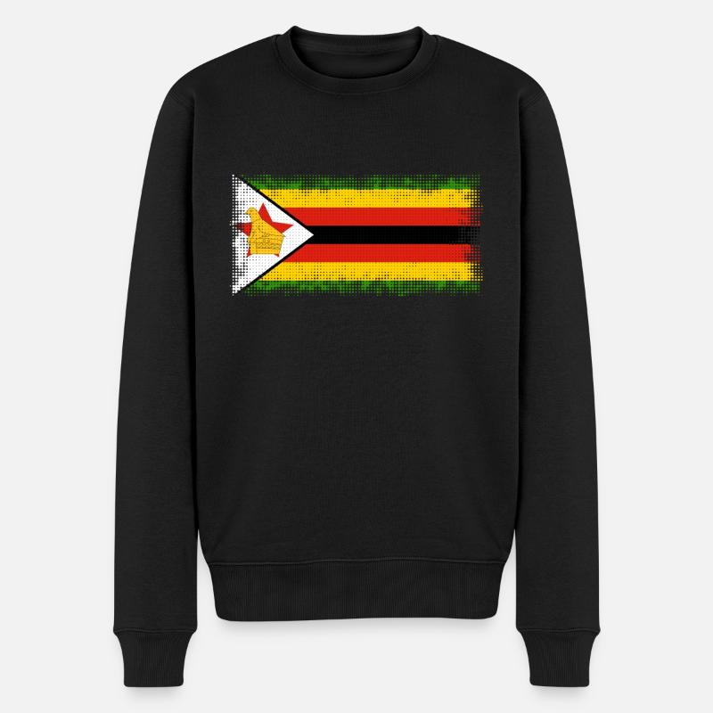 Simbabwe - Männer Premium Bio Pullover - Schwarz