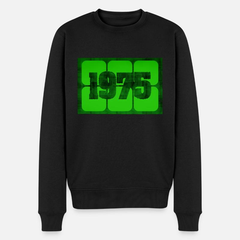 1975 - Männer Premium Bio Pullover - Schwarz