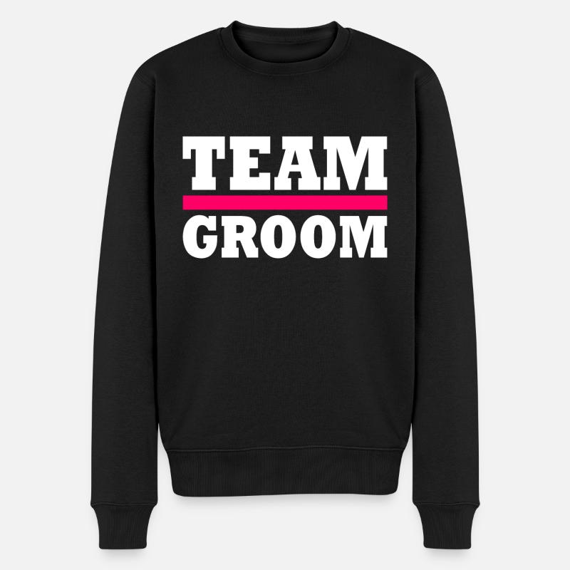 Team groom - Männer Premium Bio Pullover - Schwarz