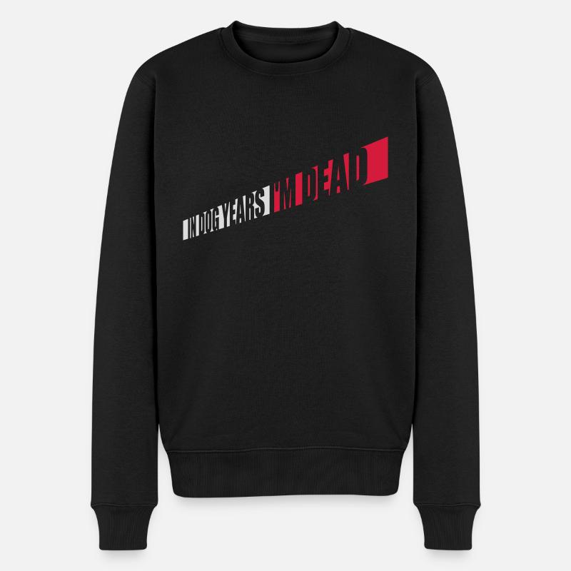 in dog years Dead - Männer Premium Bio Pullover - Schwarz