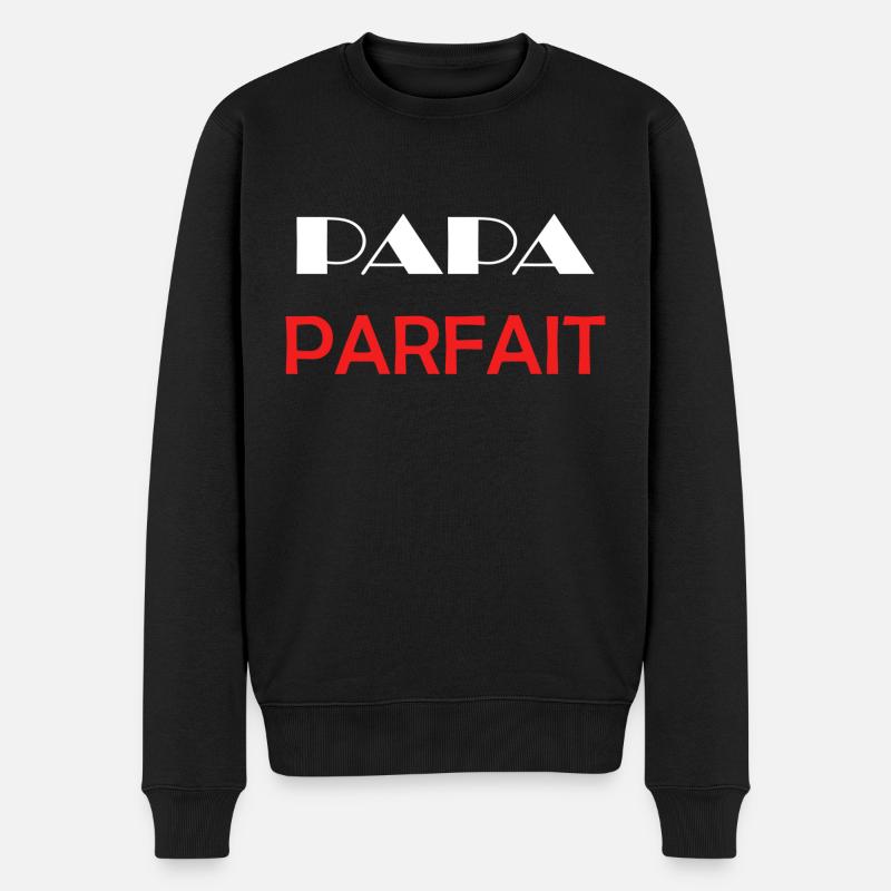 papa parfait - Pull Premium bio Homme - noir
