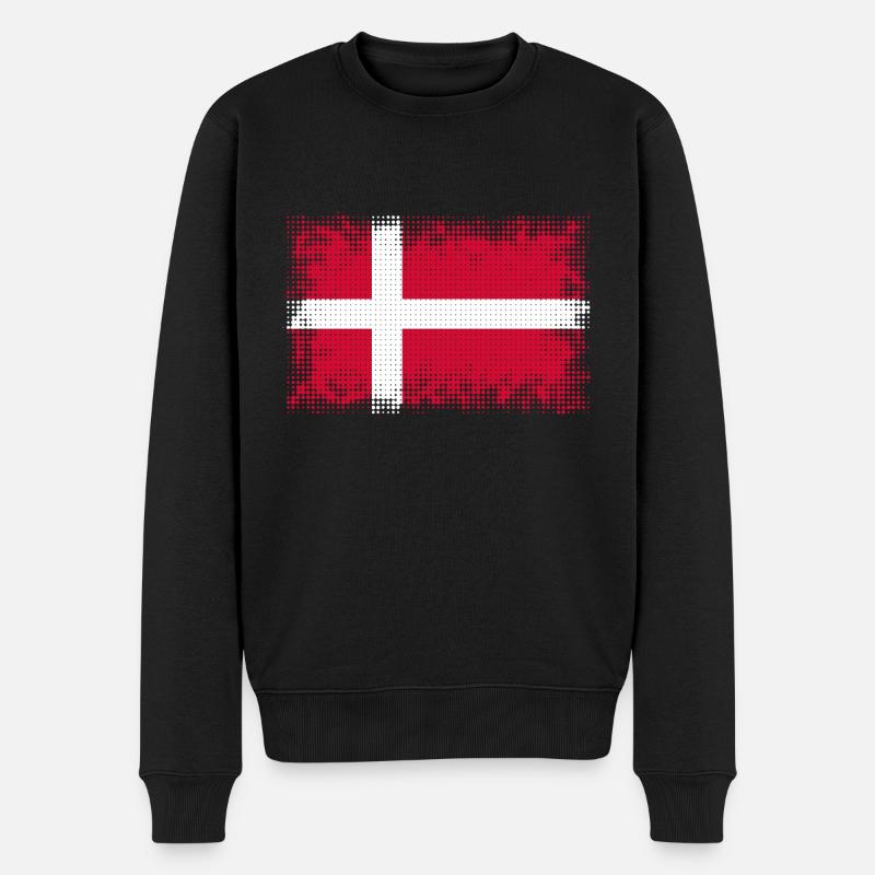 Dänemark - Männer Premium Bio Pullover - Schwarz