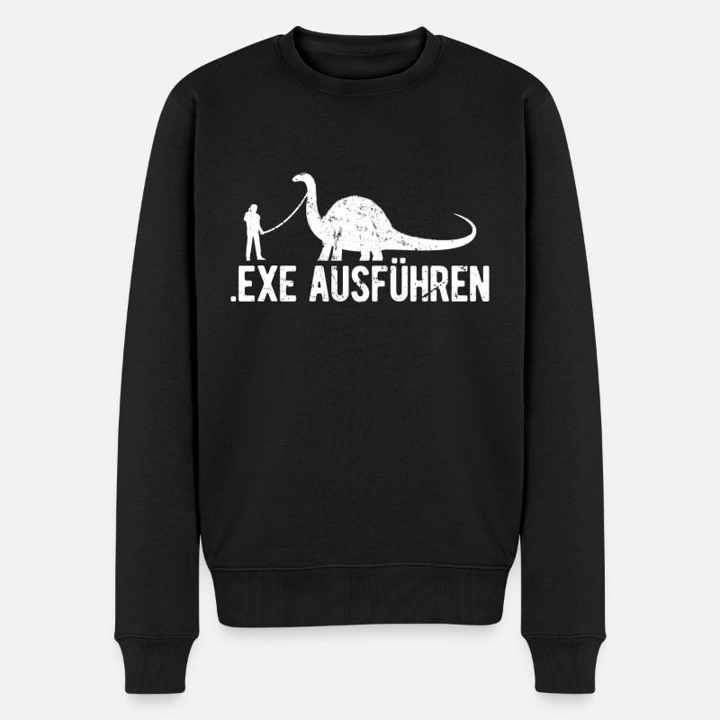EXE Ausführen - Informatiker Geschenk für Compute - Männer Premium Bio Pullover - Schwarz