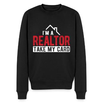 Immobilien-Händler Für Immobilien-Makler - Männer Premium Bio Pullover - Schwarz - Vorne - Nico (187cm)