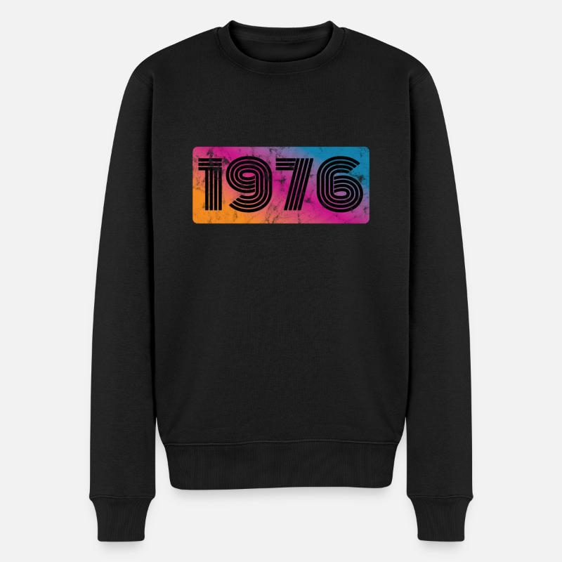 1976 - Männer Premium Bio Pullover - Schwarz