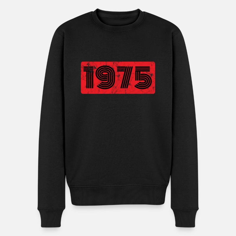 1975 Vintage - Männer Premium Bio Pullover - Schwarz