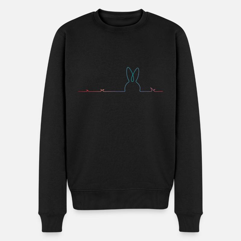 Osterhase Ostern - Männer Premium Bio Pullover - Schwarz