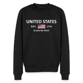 UNITED STATES - Men's Premium Organic Jumper - black - Front - Nico (187cm)