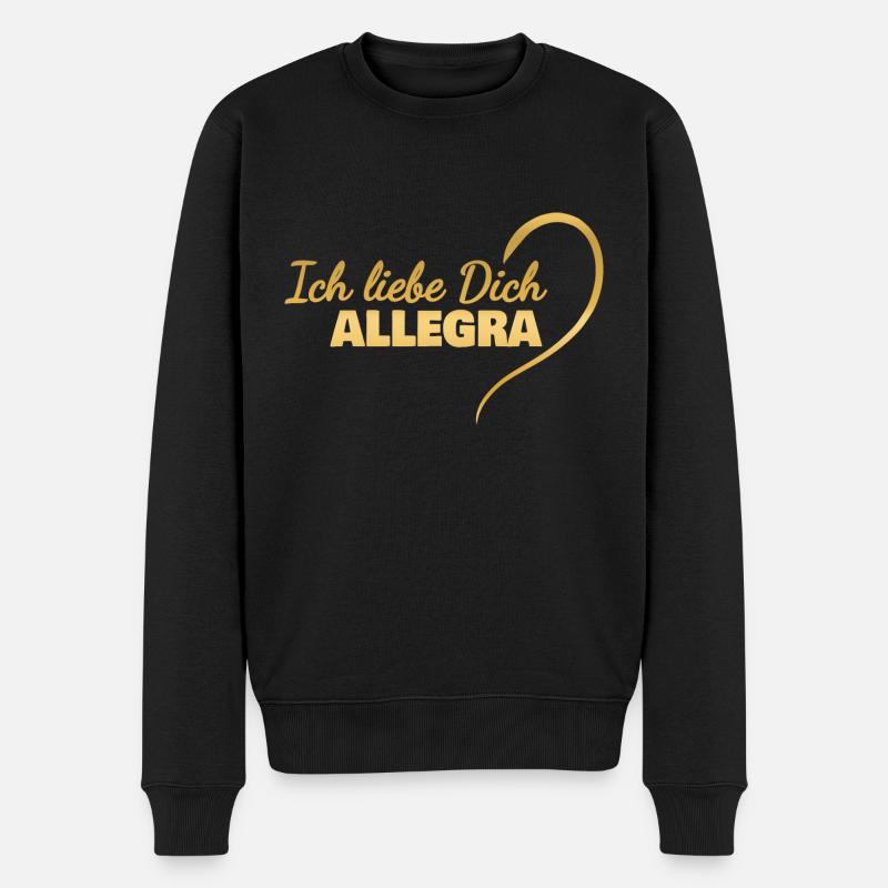 Liebe Allegra - Männer Premium Bio Pullover - Schwarz