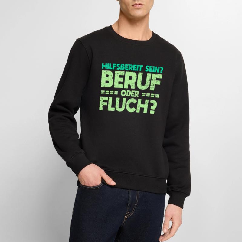 Hilfsbereit Sein - Beruf Oder Fluch? Männer Premium Bio Pullover