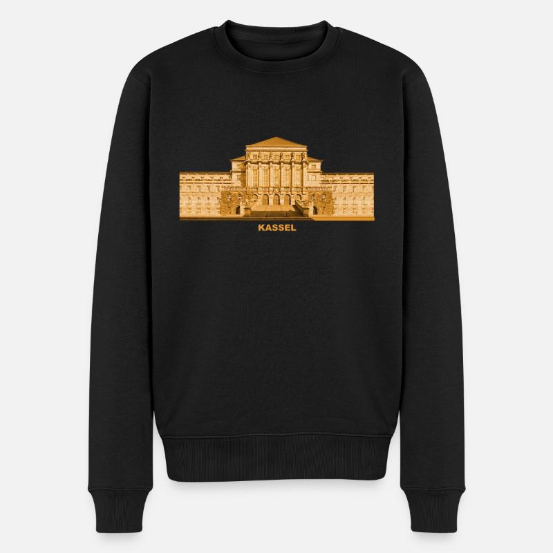 Kassel Rathaus Hessen - Männer Premium Bio Pullover - Schwarz