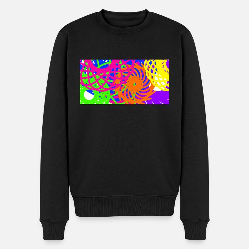 Muster - Männer Premium Bio Pullover - Schwarz