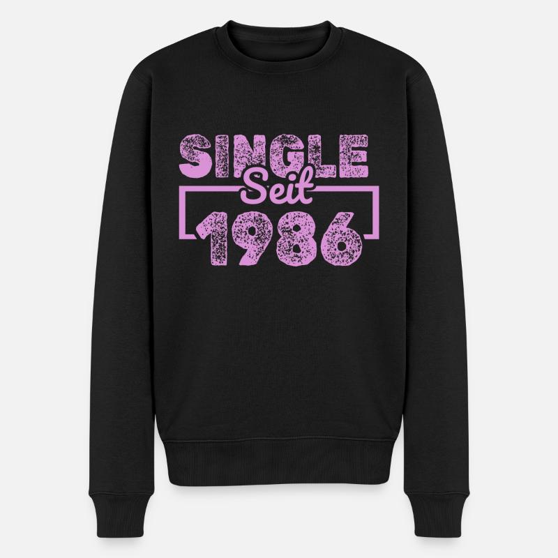 1986 1986 - Männer Premium Bio Pullover - Schwarz