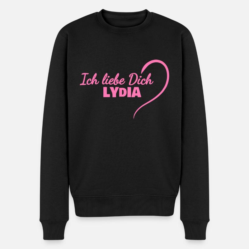 LiebeDich Lydia - Männer Premium Bio Pullover - Schwarz