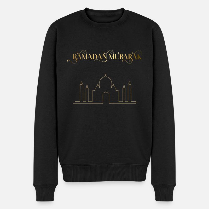 Ramadan Moubarak Mosquée d’Or - Pull Premium bio Homme - noir