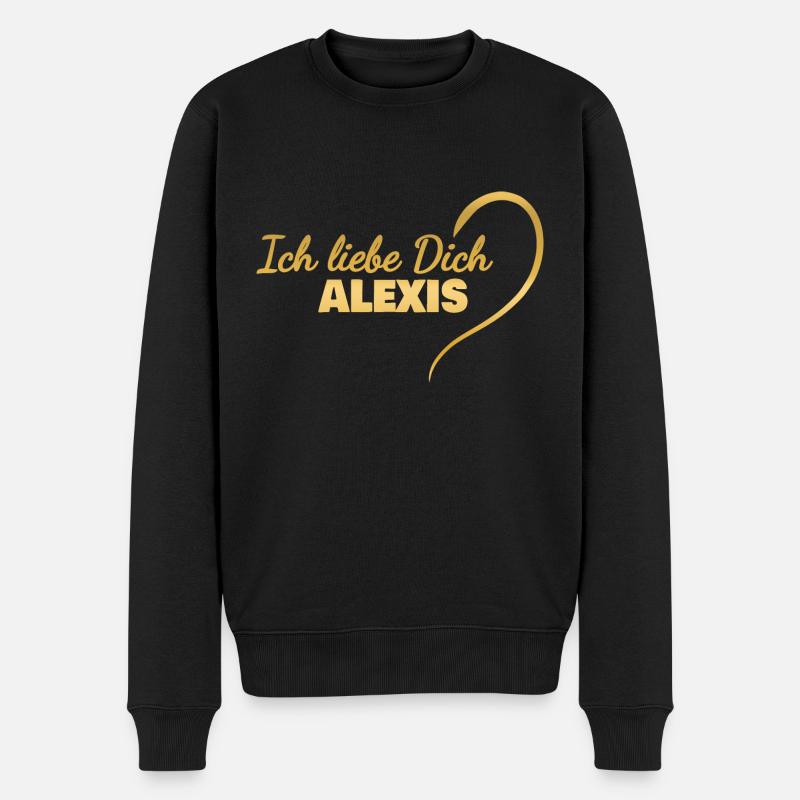 Alexis en tant que LoveYou - Pull Premium bio Homme - noir