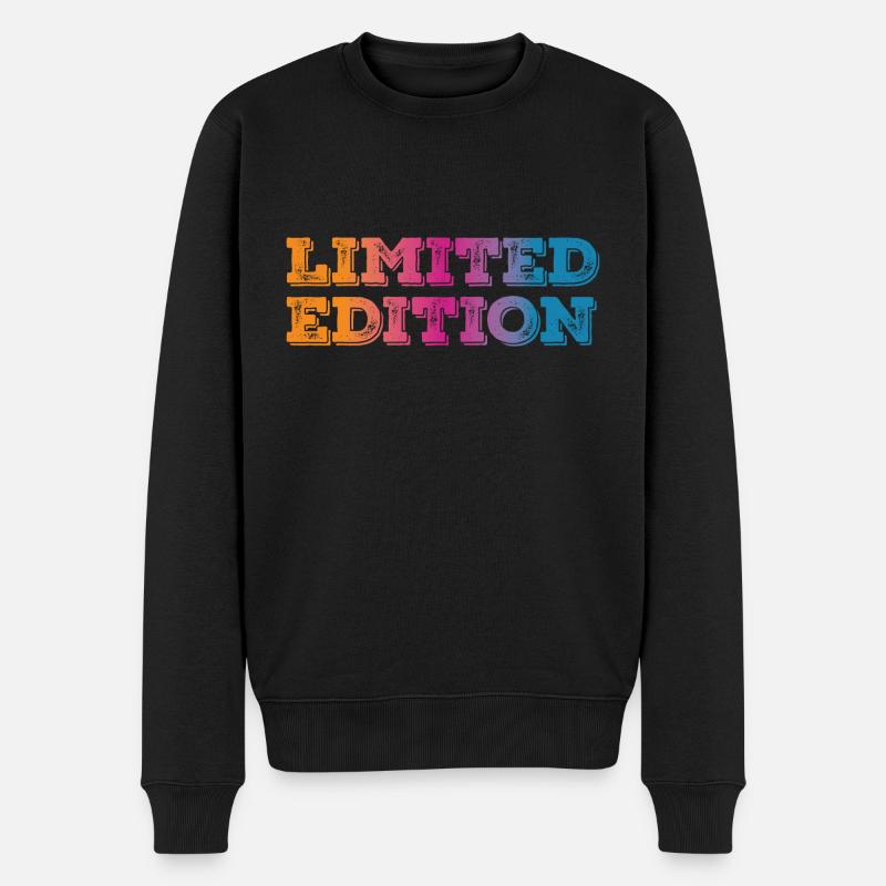 Limited Edition - Männer Premium Bio Pullover - Schwarz