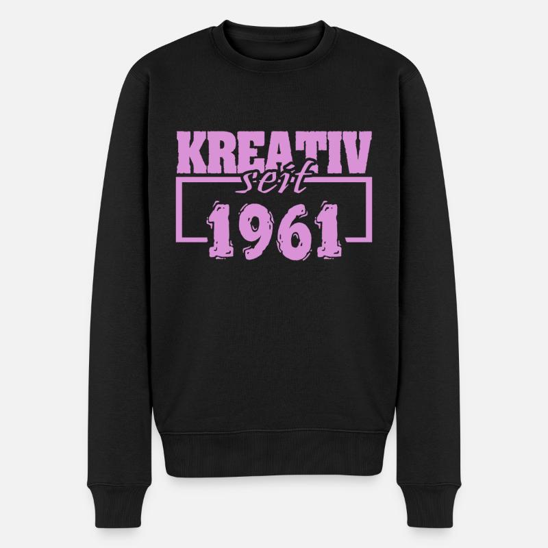 1961 - Männer Premium Bio Pullover - Schwarz