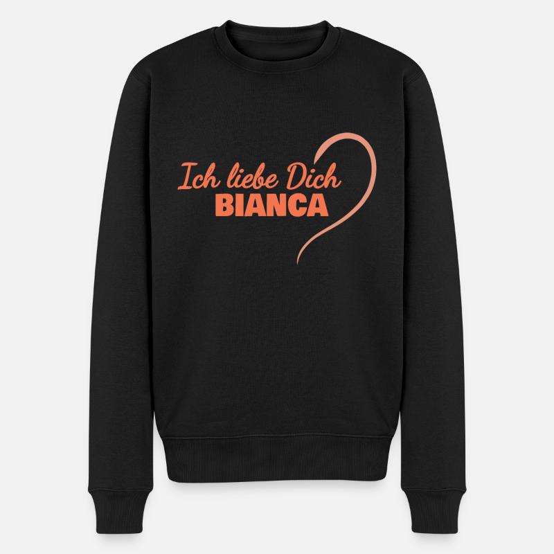 Je t’aime Bianca - Pull Premium bio Homme - noir