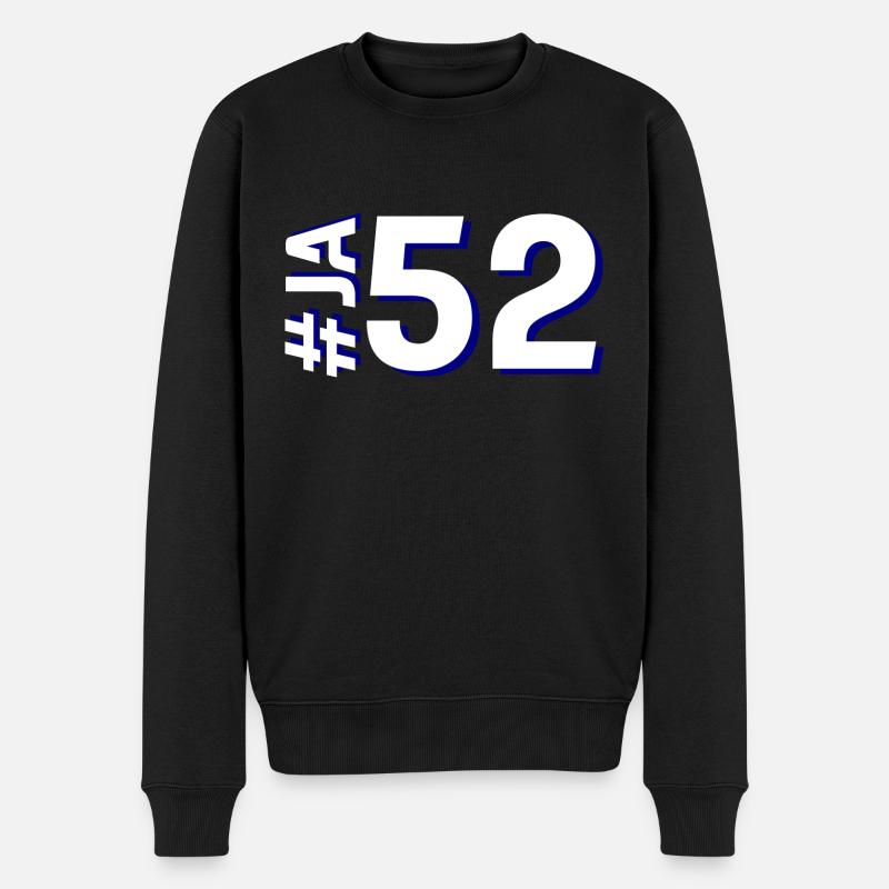 JA52 - Männer Premium Bio Pullover - Schwarz