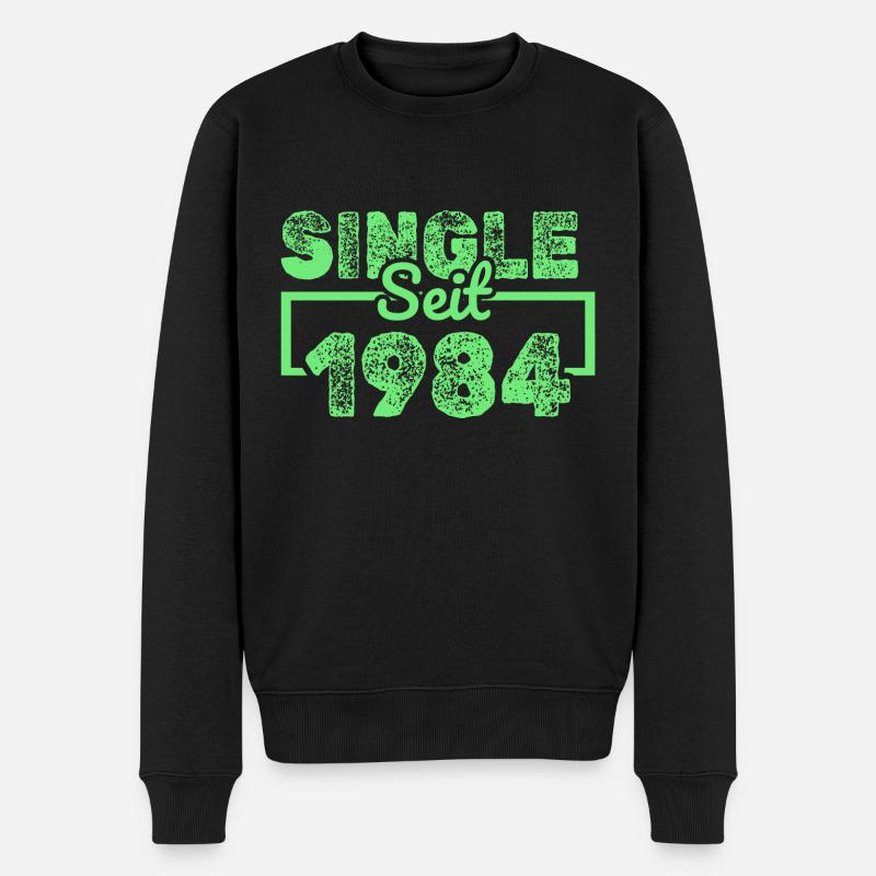 Single 1984 - Männer Premium Bio Pullover - Schwarz