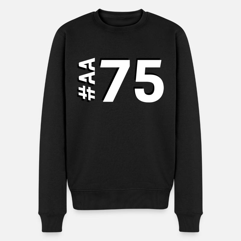 Nr. AA75 - Männer Premium Bio Pullover - Schwarz