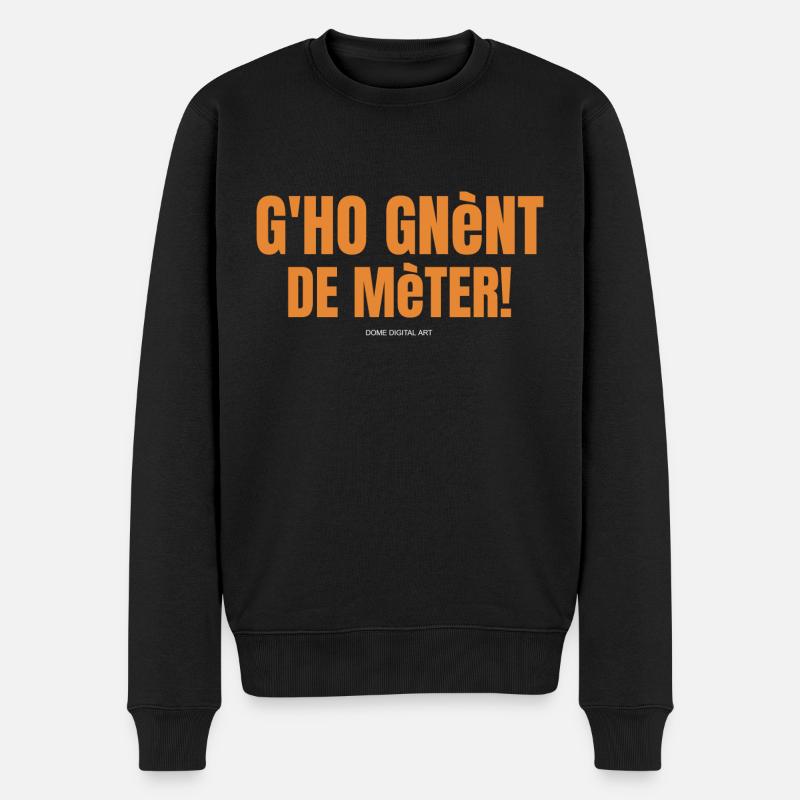 Dialecte brescien Épique, belles phrases drôles - Pull Premium bio Homme - noir