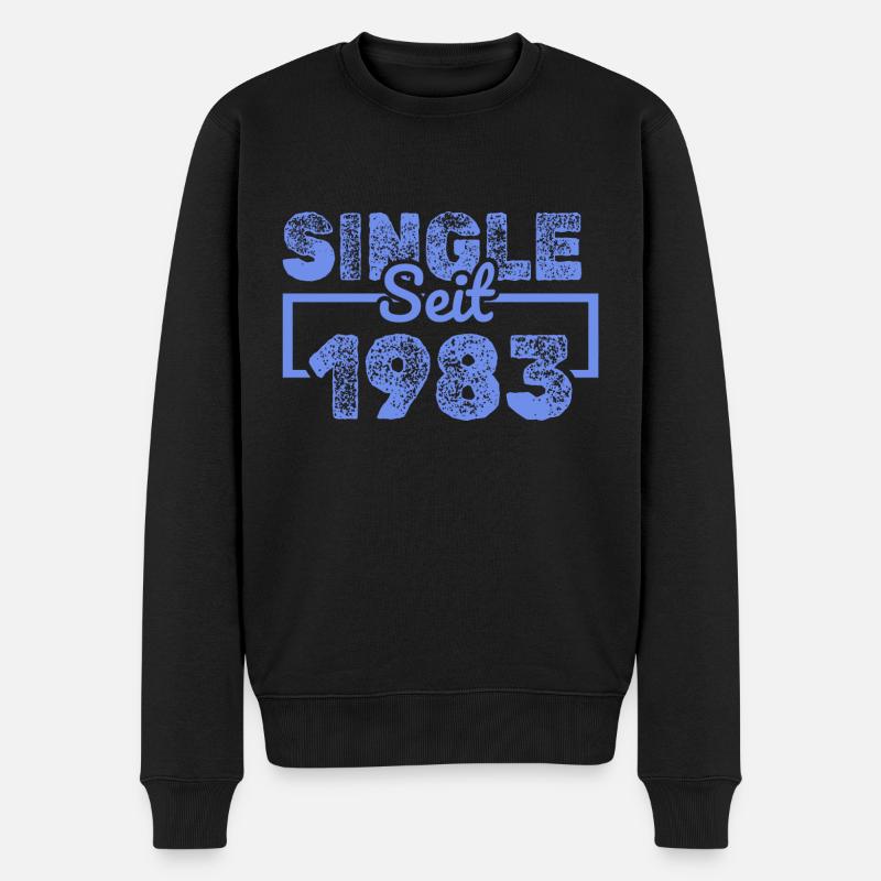 Single 1983 - Männer Premium Bio Pullover - Schwarz