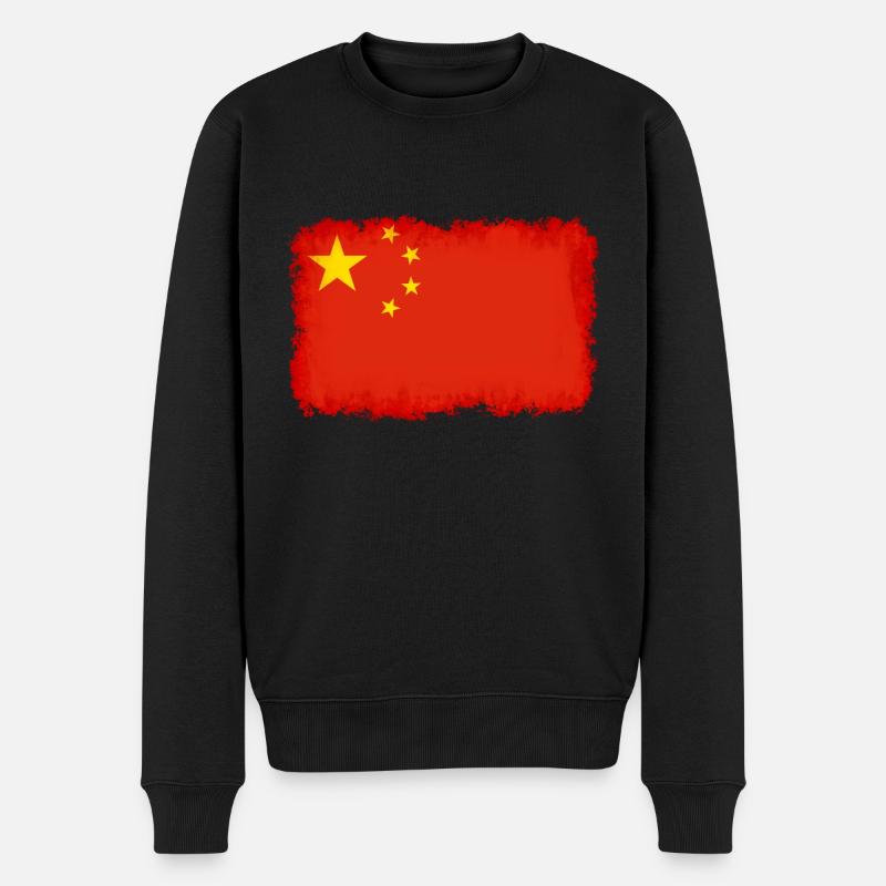 Volksrepublik China - Männer Premium Bio Pullover - Schwarz