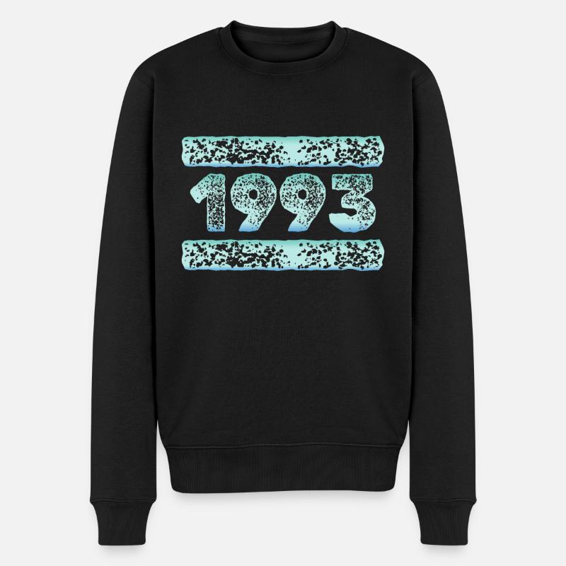 1993 1993 - Männer Premium Bio Pullover - Schwarz