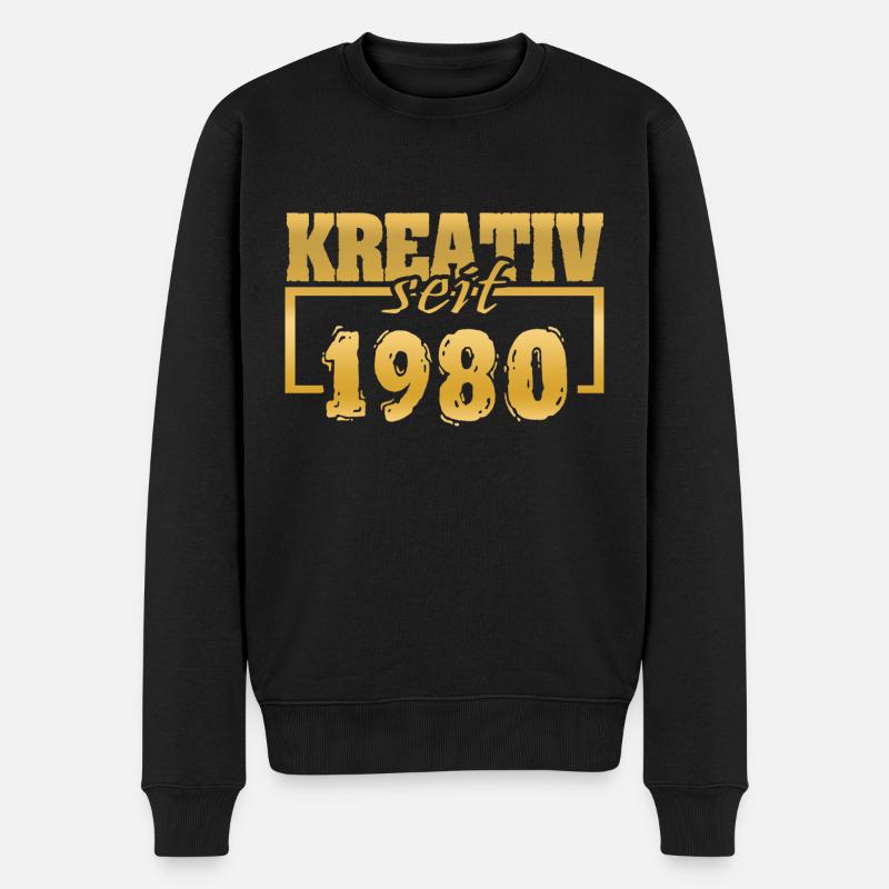 Webdesigner 1980 - Männer Premium Bio Pullover - Schwarz