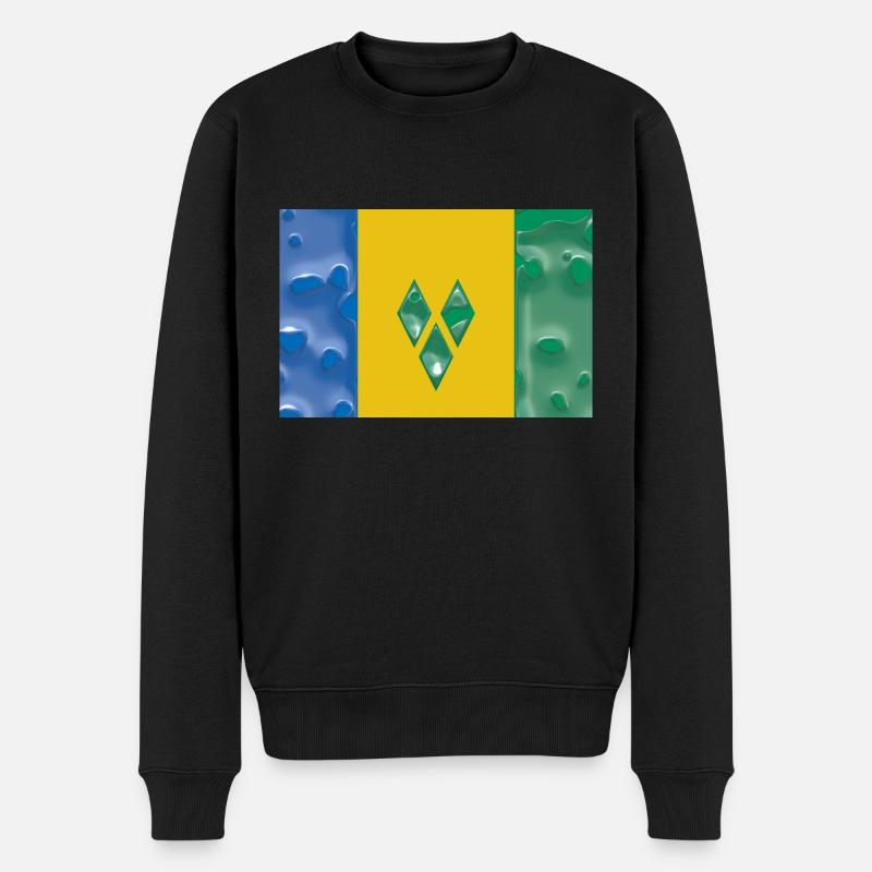 Drapeau Pays Saint-Vincent-et-les-Grenadines - Pull Premium bio Homme - noir